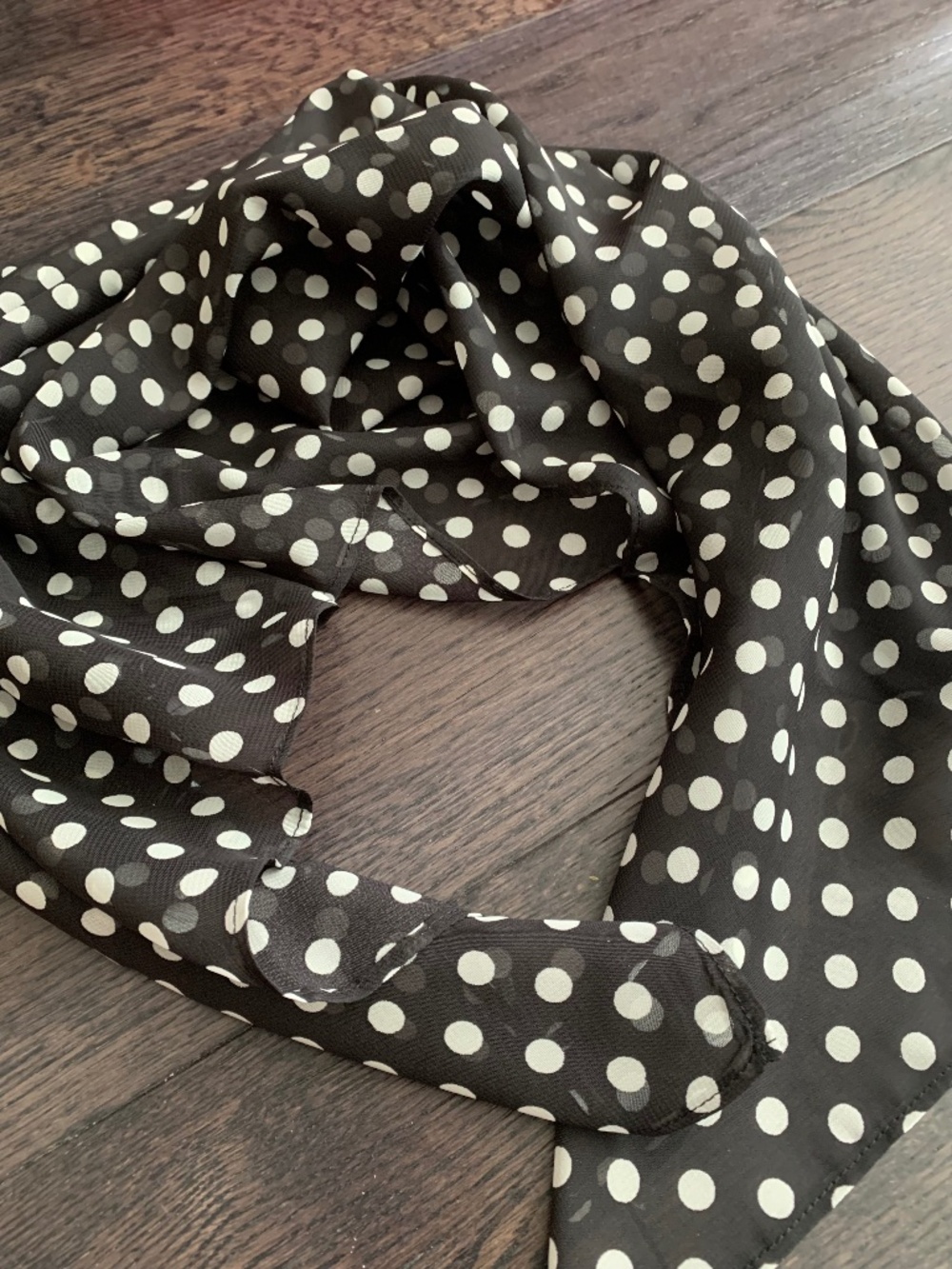 Retro polka dot scarf
